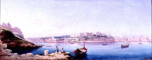 Hafen von Valletta von Luigi Maria Galea