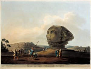 Sphinxkopf in Ägypten aus Ansichten in Ägypten von Luigi Mayer, Gravur