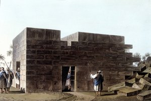 Tempel des Jupiter Ammon in Libyen. In „Ansicht der osmanischen Herrschaft in Europa, Asien und anderen Mittelmeerinseln“. Nach einer Originalzeichnung von Luigi Mayer, London