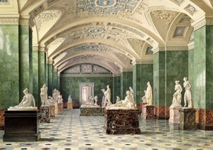 Der erste Raum der modernen Skulptur, Neues Eremitage, 1856 von Luigi Premazzi