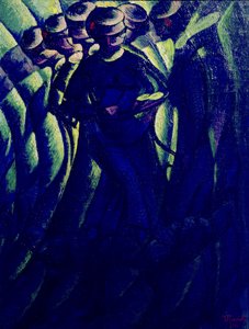 Zusammenfassung der Bewegungen einer Frau von Luigi Russolo
