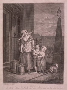 Milch unter Mägden, Rufe von London, ca. 1795 von Luigi Schiavonetti