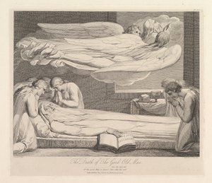 Der Tod des guten alten Mannes, aus Das Grab, ein Gedicht von Robert Blair, 1. März 1813 von Luigi Schiavonetti