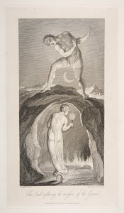 Die Seele erkundet die Tiefen des Grabes, aus Das Grab, ein Gedicht von Robert Bl..., 1. März 1813