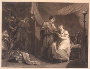 Troilus überrascht Cressida und Diomedes. Aus William Shakespeares "Troilus und Cressida", 5. Akt, 2. Szene von Luigi Schiavonetti