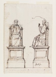 Entwurf für einen Marmorthron für die Statue des Heiligen Petrus, Petersdom, Rom von Luigi Vanvitelli