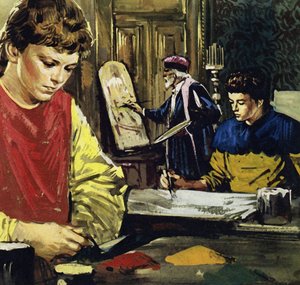 Jan und sein Bruder Herbert Van Eyck begannen ihr Leben als Lehrlinge bei einem lokalen Maler von Luis Arcas Brauner