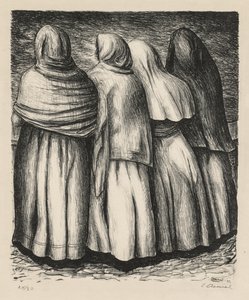 Frauen im Profil Mujeres de perfil, 1945 von Luis Arenal
