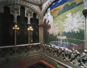 Mosaiken, Casa Nava (1901-1907), Reus - DOMENECH I MONTANER, Lluis (1850-1923). Navas Haus. 1901-1907. SPANIEN. Reus. Navas Haus. Innenmosaikdekoration. Modernismus. Architektur.