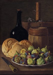 Stillleben mit Feigen und Brot