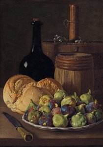 Stillleben mit Feigen und Brot