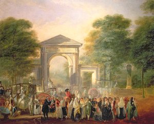 Allee vor den Botanischen Gärten in Madrid