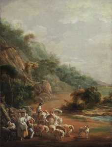 Szene mit Dorfbewohnern, 1786