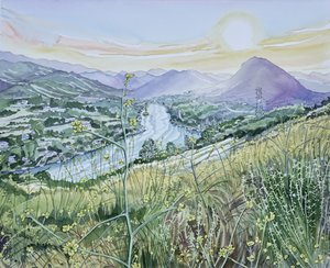 Flusstal Sonnenaufgang von Luisa Millicent