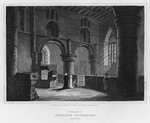 Innenraum der Kathedrale von Carlisle, Cumberland (Gravur)