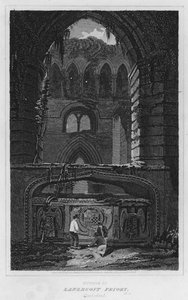 Innenraum der Lanercost Priory, Cumberland (Gravur) von Luke (after) Clennell