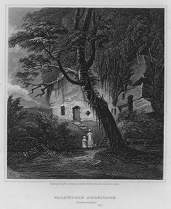 Warkworth Hermitage, Northumberland (Gravur) von Luke (after) Clennell