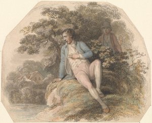 Figur in einer Landschaft