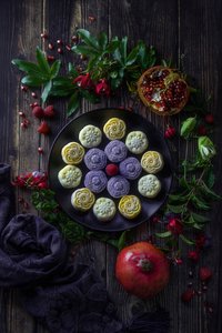 Herbstmondkuchen Granatäpfel