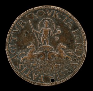 Neptun in einem See-Wagen
