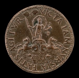 Neptun in einem See-Wagen [Rückseite]