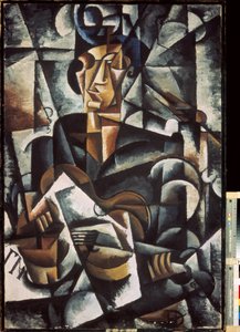 Frau mit Gitarre von Lyubov Sergeevna Popova