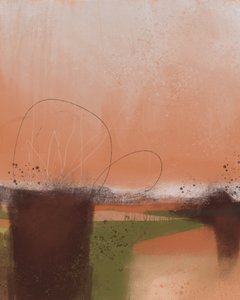 Warmer Abstrakter Horizont von MANSI SAXENA