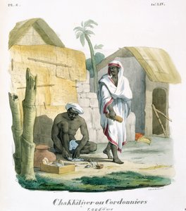 Herstellung von Seilsandalen, 1827-35