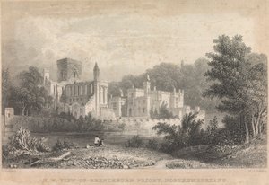 Nordwestansicht der Brenckburn Priory, Northumberland; Seite 44 (Band Eins)