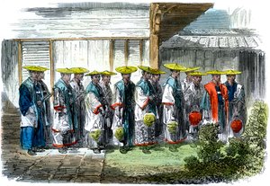 Die Nachtwache in Jeddo Edo, Japan, 1864