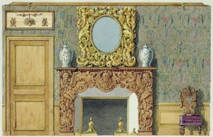 Kamin im Speisesaal in der Rue Fortunee, Haus gekauft von Balzac im Jahr 1847 von M. Santi