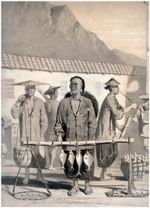 Fischhändler, Victoria Street, Hongkong, China