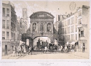 Temple Bar, London, ca. 1845