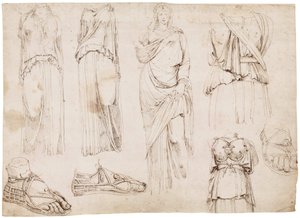 Weibliche Figuren und Sandalen, ca. 1498-1574