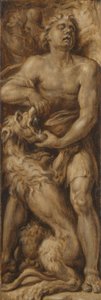 Samson zerreißt den Löwen