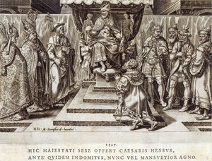 Die Unterwerfung von Philipp, Landgraf von Hessen im Jahr 1547, Platte 12 aus 