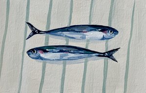 Zwei blaue Fische