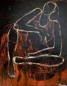 Kontemplative Figurenumriss