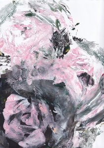 Rosa Graues Dynamisches Abstrakt von Maira Ribena