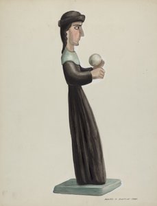 Geschnitzter und bemalter Santo - Santa Rita, 1935-1942