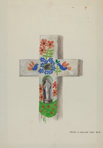 Zementkopfstein, ca. 1937 von Majel G. Claflin