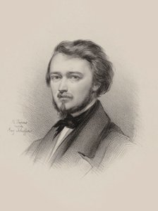 Porträt des Geigers und Komponisten Hubert Léonard 1819-1890, 1850