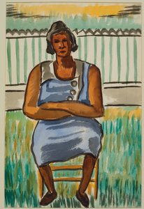 Sitzende Figur, ca. 1934 von Malvin Gray Johnson