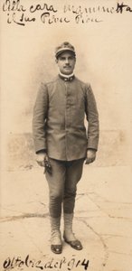 Postkarte mit einem Korporal des 50. Regiments. Infanterie, Offiziersanwärter