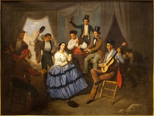 Tänzerin in einem Karnevalshaus von Manuel Cabral y Aguado Bejarano
