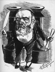 Karikatur des Theaterkritikers Francisque Sarcey von Manuel Luque