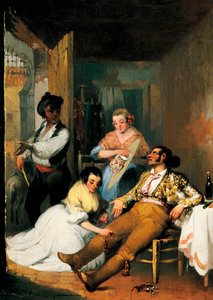 Frauen besuchen einen Stierkämpfer von Manuel Roderiguez Guzman