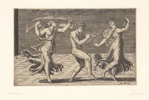 Tanzender Satyr und Mänaden