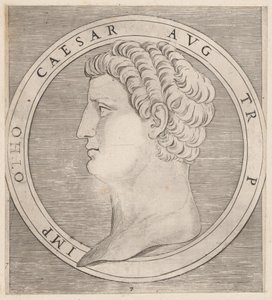 Speculum Romanae Magnificentiae: Otho, aus Die zwölf Cäsaren von Marcantonio Raimondi