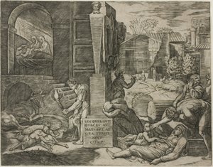Der Morbetto oder Die Pest von Phrygien von Marcantonio Raimondi